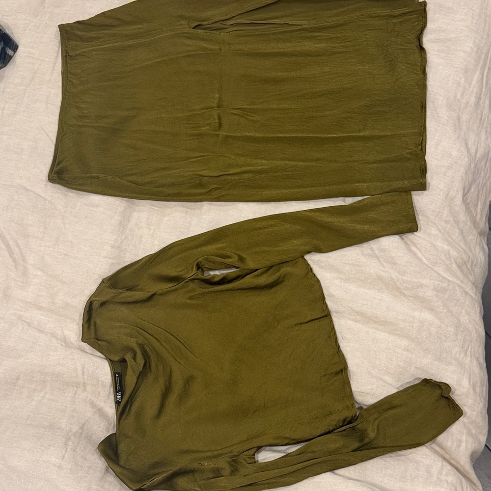 Zara chartreuse set